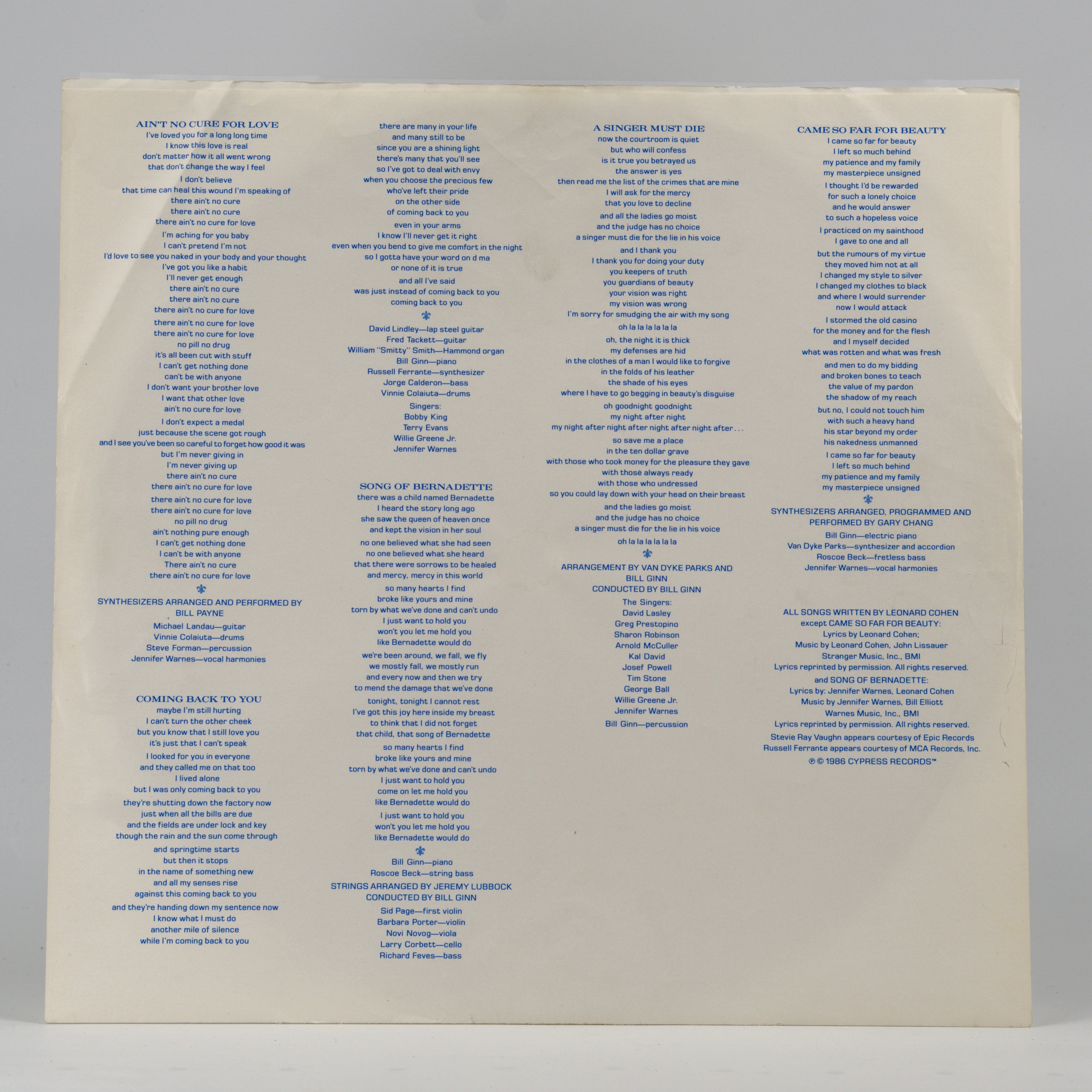 Back cover